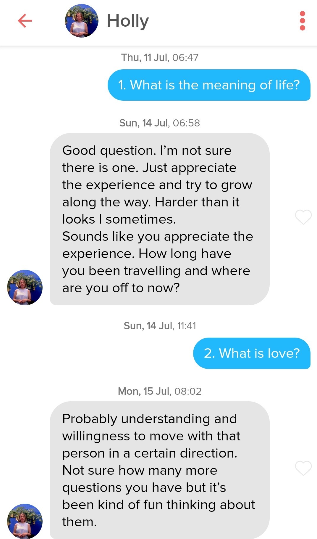 Tinder Answers (8) – What is the meaning of Life and Love? - Love